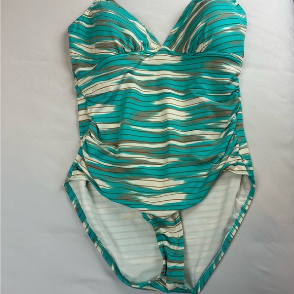 CoCo Reef 38DD One Piece Striped Swimsuit - Picture 3 of 13